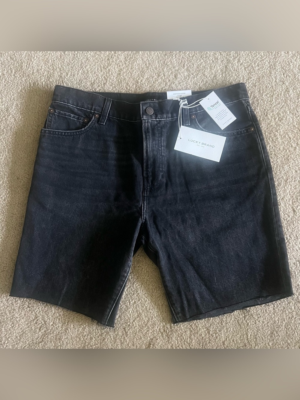 Lucky Brand Men’s Vintage Loose Denim Shorts, Size 32